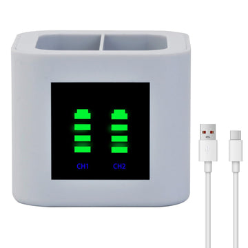 PowerTrust Dual Port Battery Charger for Ring Doorbell Camera 2/3/4, Stick Up Cam & Spotlight Cam