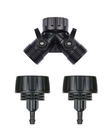 1/4 Inch Drip Irrigation Tubing to Faucet Hose 2 Way Y Splitter