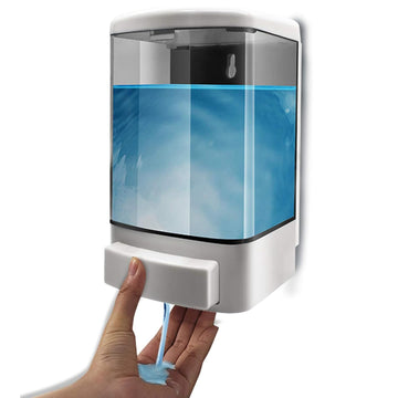 Soap Dispenser Wall Mount, 33.8oz/1000ml Commercial Hand Soap Dispenser, Manual Kitchen Soap Dispenser for Kitchen/Bathroom/Hotel, Liquid Containers Shampoo Plastic