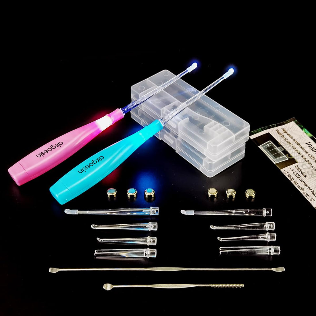 Airgoesin 2 Tonsil Stone Remove Tool Tonsillolith Pick + Cleaning Syringe