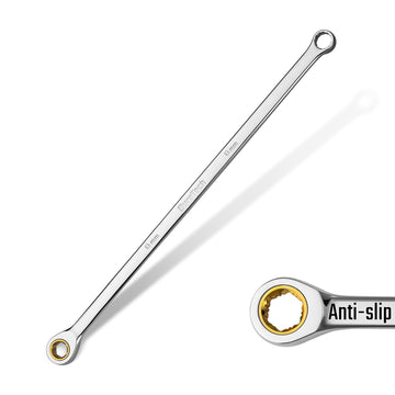 DURATECH 8mm Extra Long Ratcheting Wrench, Double Box End