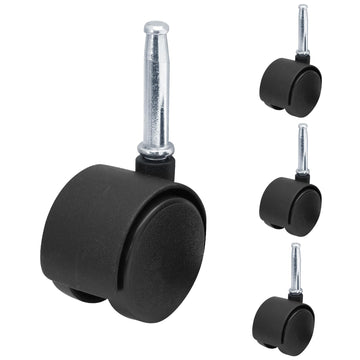 suiwotin 1.5 Inch Swivel Caster Wheels, M8 Grip Neck Stem, 4pcs
