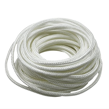 3mm x 10m White Recoil Starter Rope Pull Cord No Handle for Lawn Mower