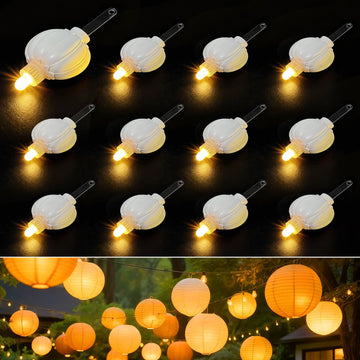 Aogist 24 Pack Small LED Lights Battery Powered Waterproof Hanging Light Last 48 Hours for Paper Lanterns,Balloons,Floral,Weddings & Festival Christmas Decorations,Warm White