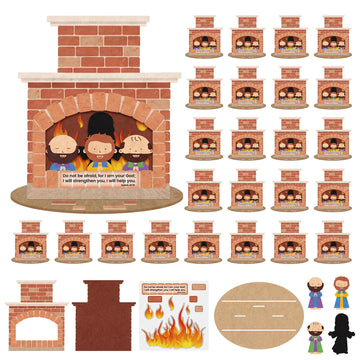 Gilprop 24 Sets 3D Fiery Furnace Craft Kits Fiery Furnace Bible Craft
