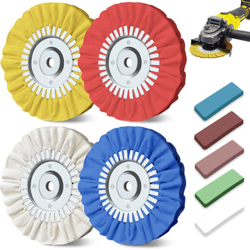 8 Inch Buffing Wheel Kit for Angle Grinder, Aluminum Polishing Wheel Set